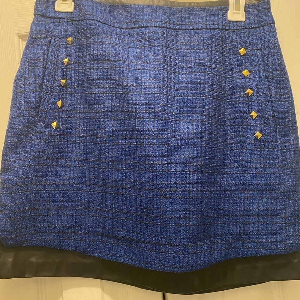 - Romeo & Juliet Couture blue and black mini skirt size S